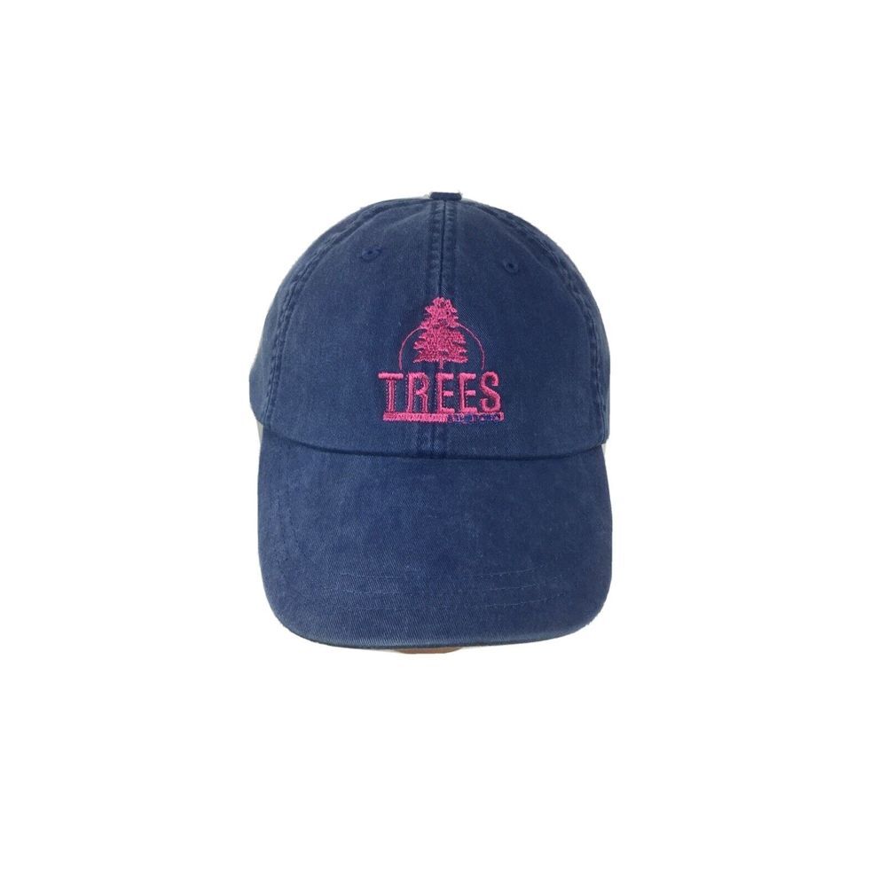 ADAMS cool-crown cap Khaki blue Trees Logo Womens One Size Adjustable StrapBack